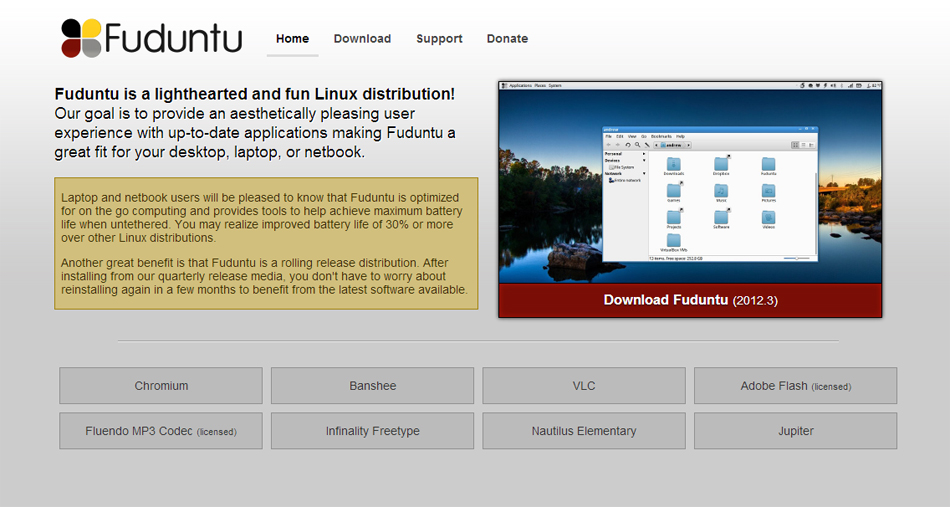Fuduntu homepage